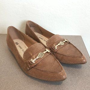 Brown Leather Slip-On Loafers